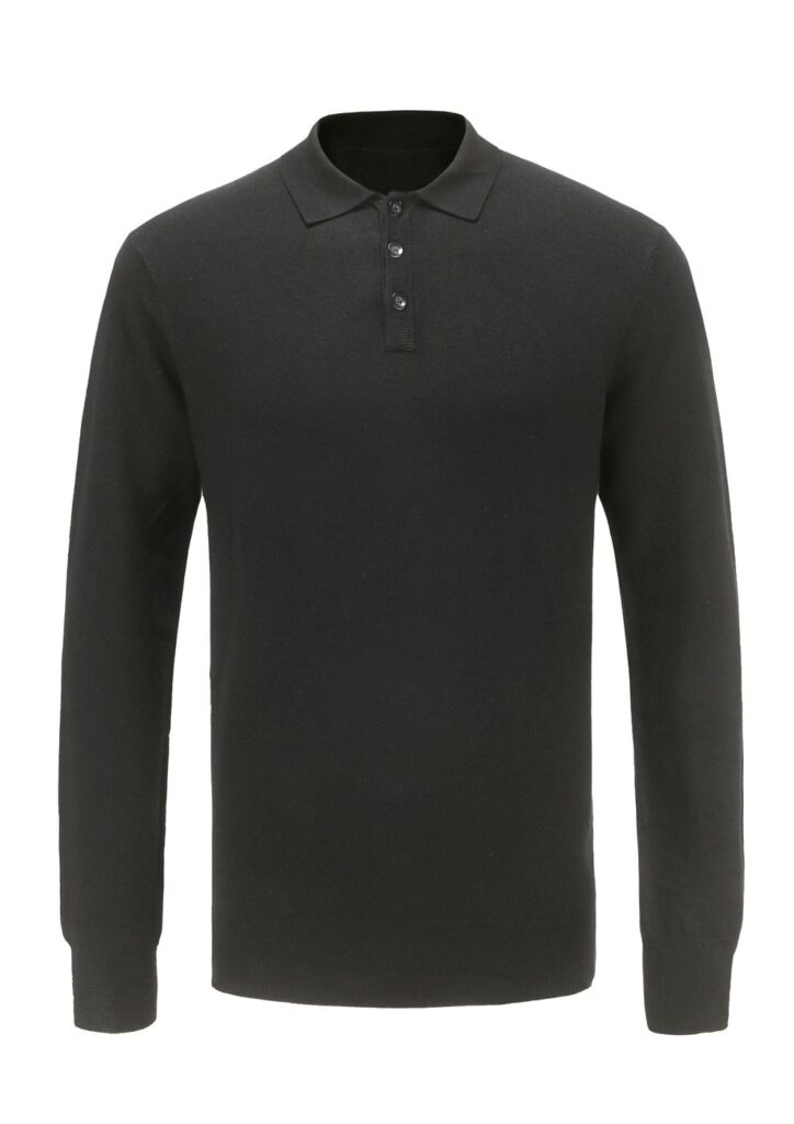 Feraud Jeans Ls Polo In Black – Gianni Feraud